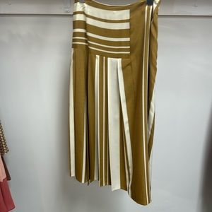 JOSEPH PLEATED STRIPE SKIRT